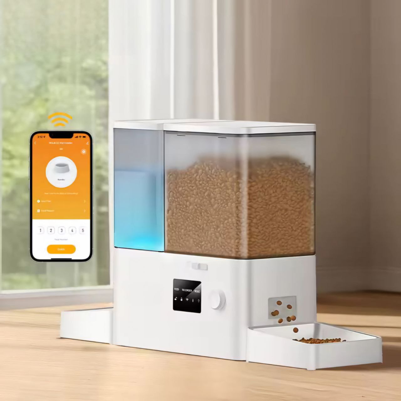 NutriSync - Two In One Smart Auto Pet Feeder & Water Dispenser for Cats & Small Dogs With WIFI